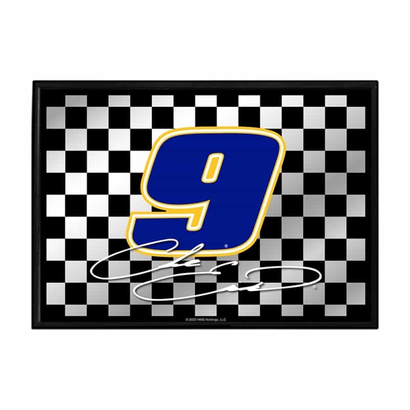 Chase Elliott: Checkered Flag - Framed Mirrored Wall Sign