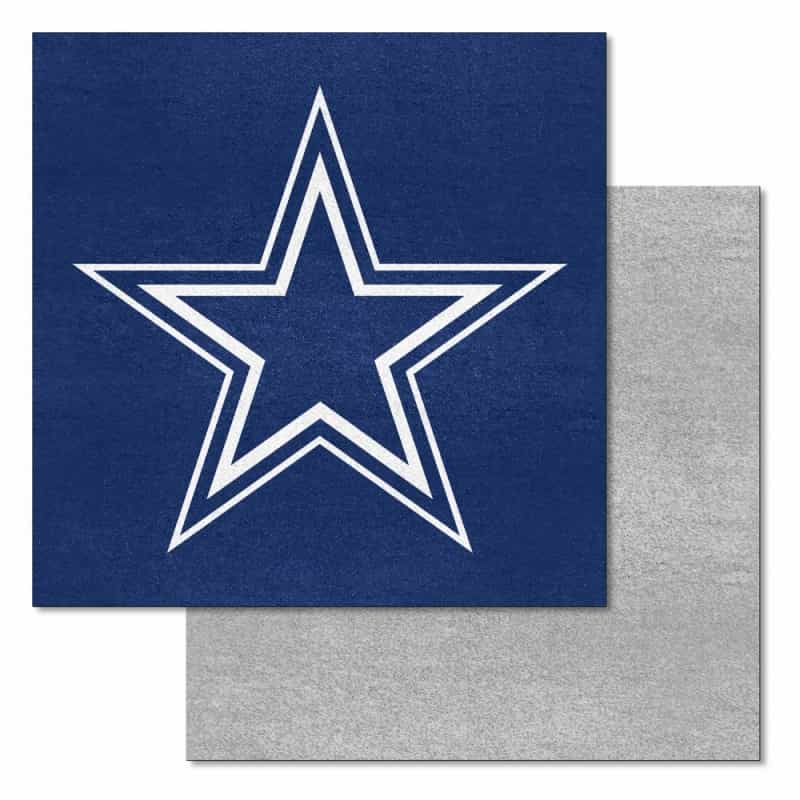 Dallas Cowboys Team Carpet Tiles - 45 Sq Ft. - Star Primary Logo