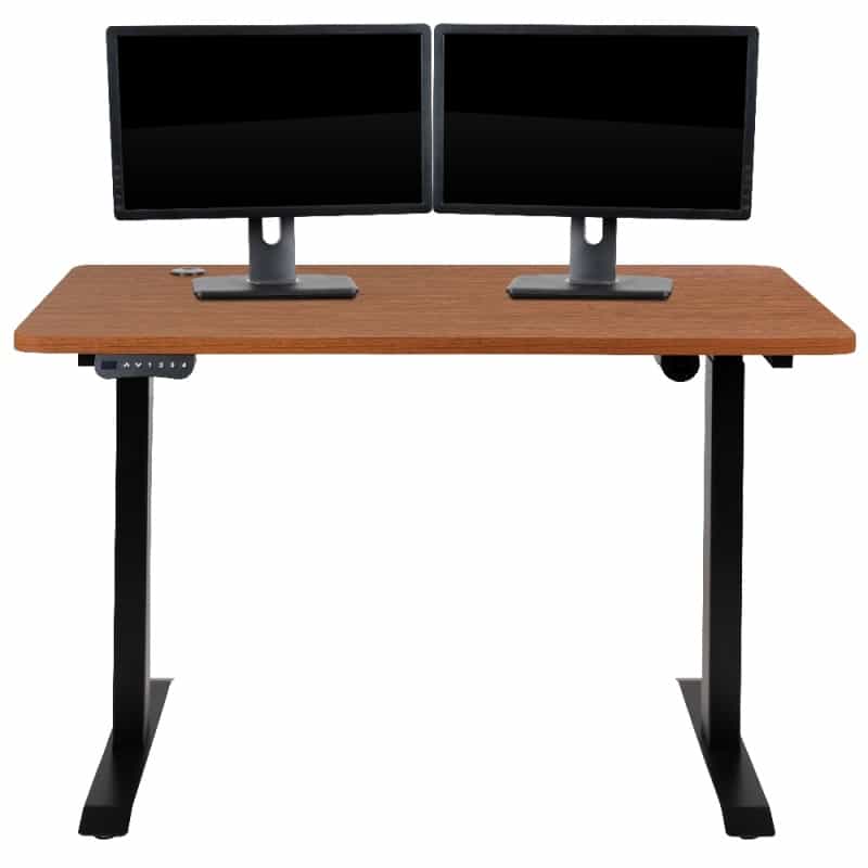 Tanner Electric Height Adjustable Standing Desk - Table Top 48" Wide - 24" Deep (Mahogany)