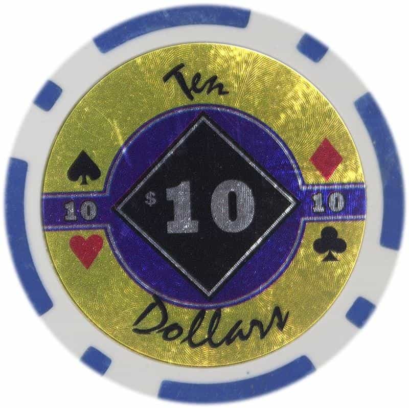 Black Diamond Series Poker Chips 14 Gram - $10 Sold By The Roll 25 Pcs Per Roll