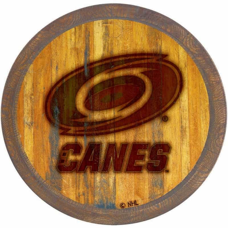 Carolina Hurricanes: Branded "Faux" Barrel Top Sign