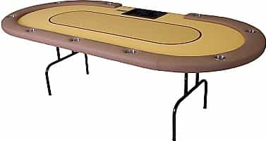 Home Style Texas Hold'em Poker Table - With Dealer Spot Chip Tray - Customizable