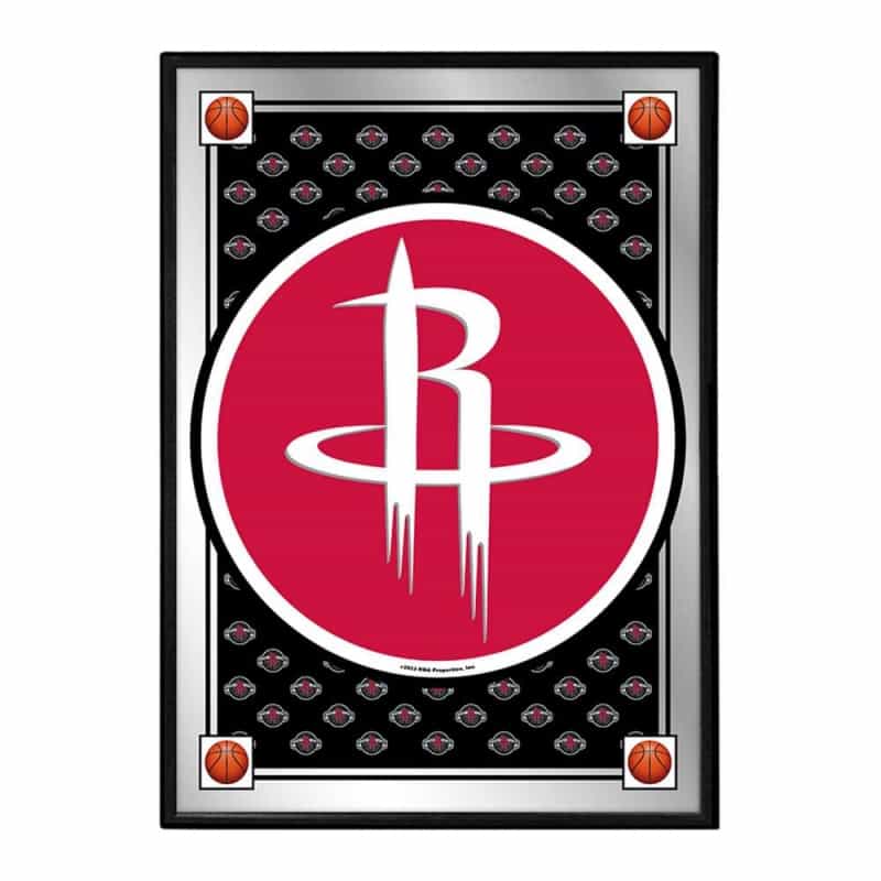 Houston Rockets: Team Spirit - Framed Mirrored Wall Sign - Vertical