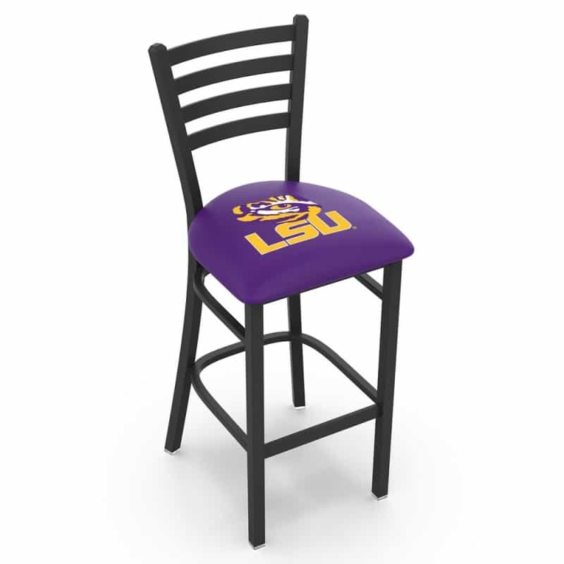 L004 Louisiana State 25" Stationary Counter Stool With Black Wrinkle Finish