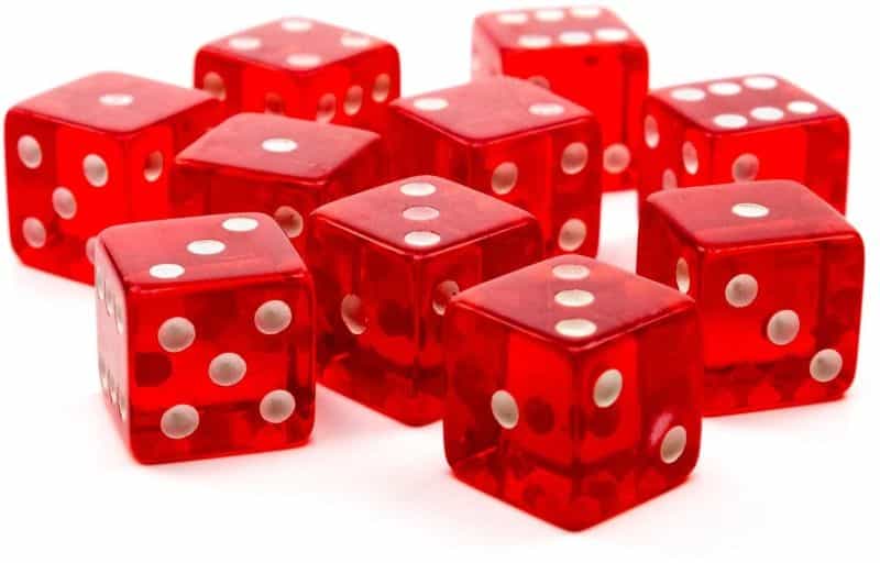 Transparent Economy Dice (19Mm) Set Of 10 Pcs