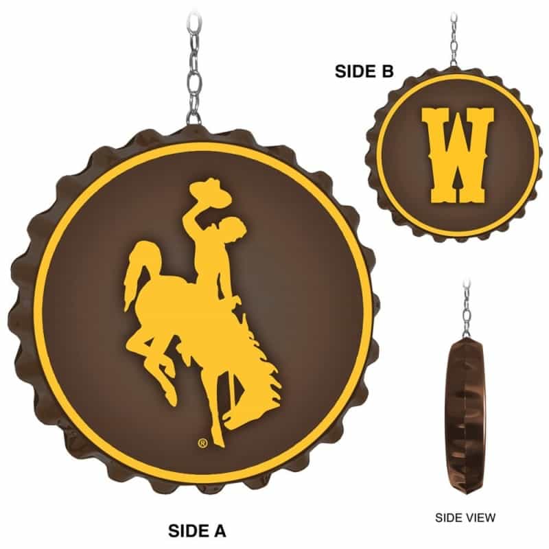 University Of Wyoming Cowboys Team Spirit Bottle Cap Dangler