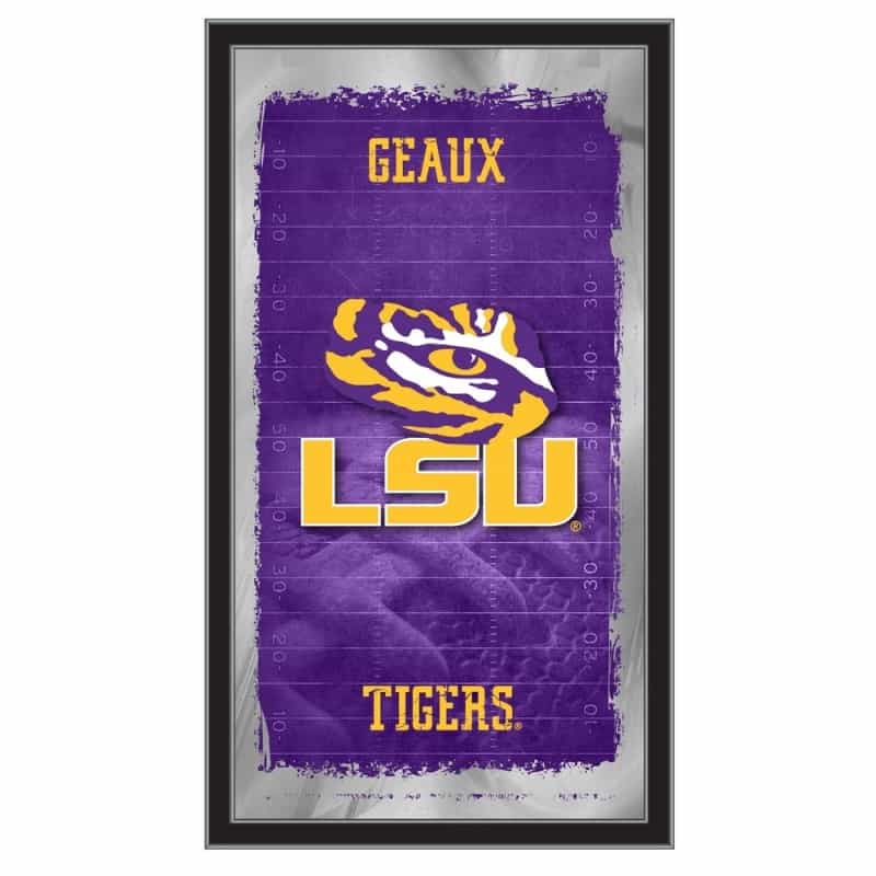 Louisiana State 15" X 26" Football Mirror By Holland Bar Stool Company