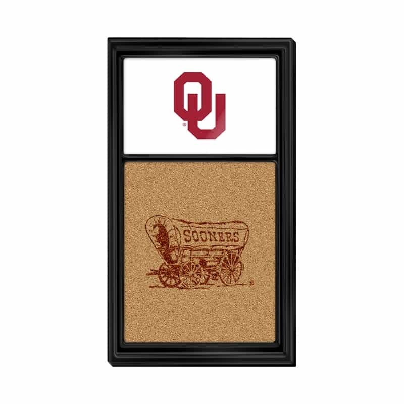 Oklahoma Sooners: Dual Logo - Cork Note Board