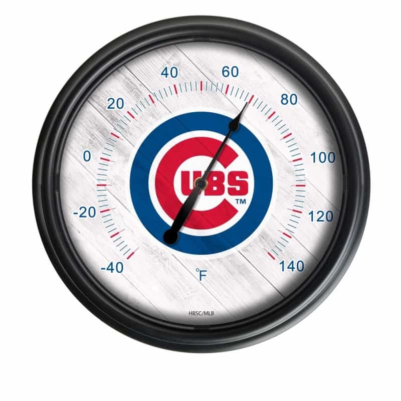 Chicago Cubs Indoor/Outdoor Led Thermometer Cover By Holland Bar Stool Company