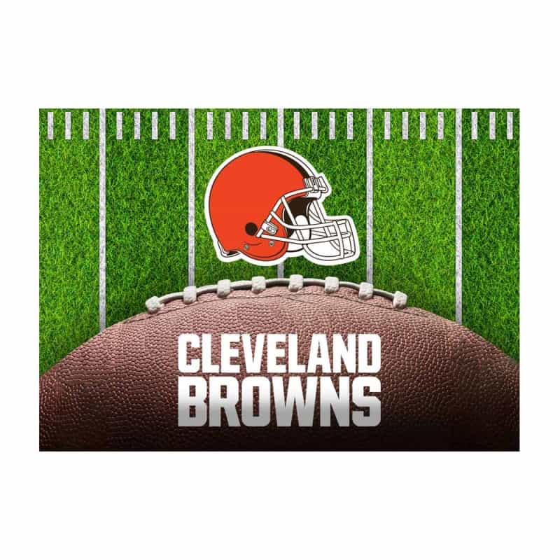 Cleveland Browns 5X7 Football Field Washable Area Rug