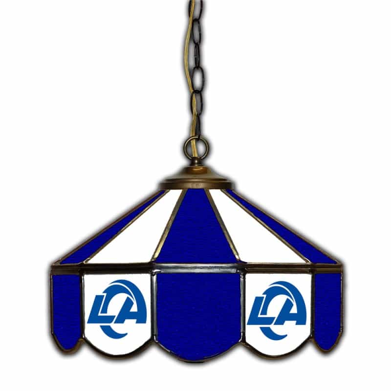 La Rams 14" Glass Pub Lamp