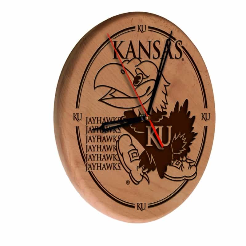 Kansas Laser Engraved Wood Clock By The Holland Bar Stool Co