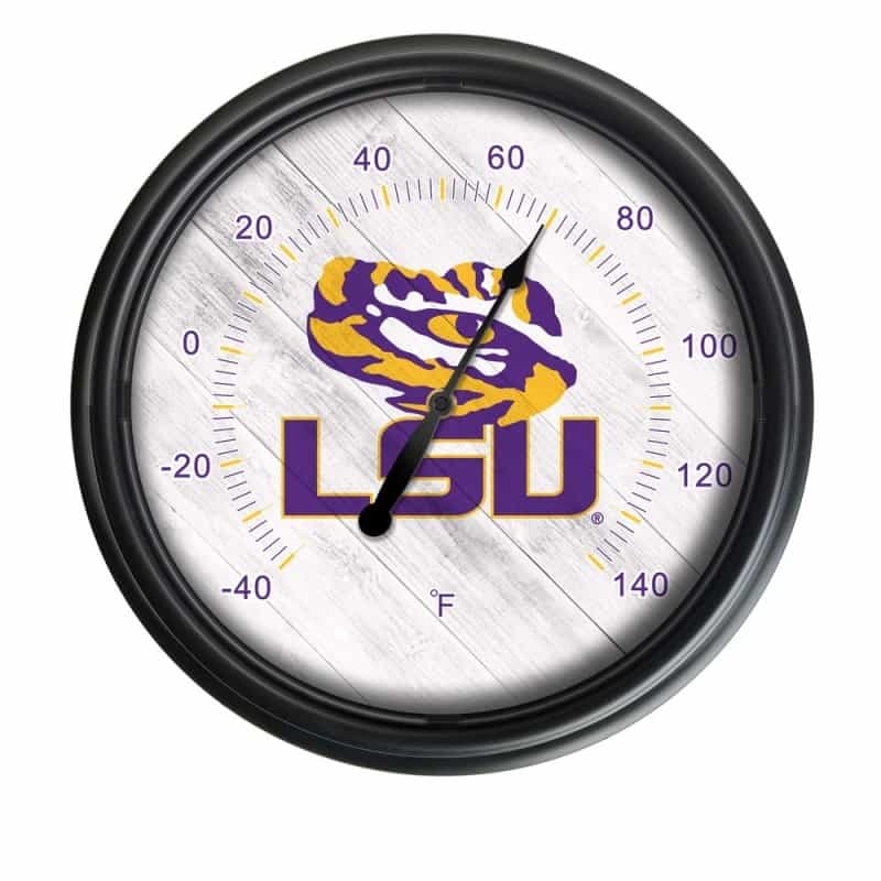 Louisiana State University Indoor/Outdoor Led Thermometer By Holland Bar Stool Company