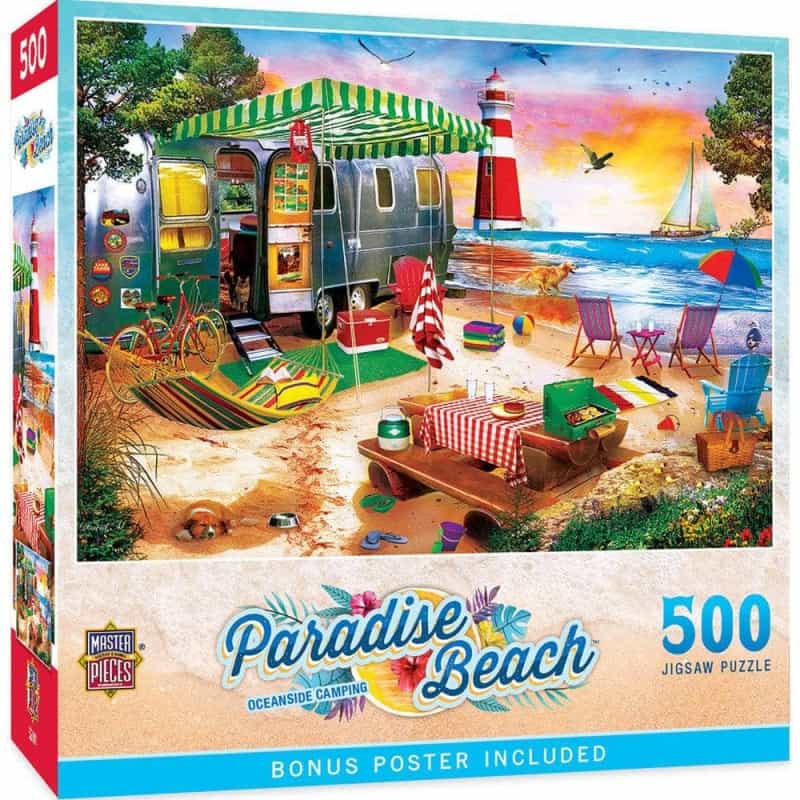 Paradise Beach - Oceanside Camping 500 Piece Puzzle