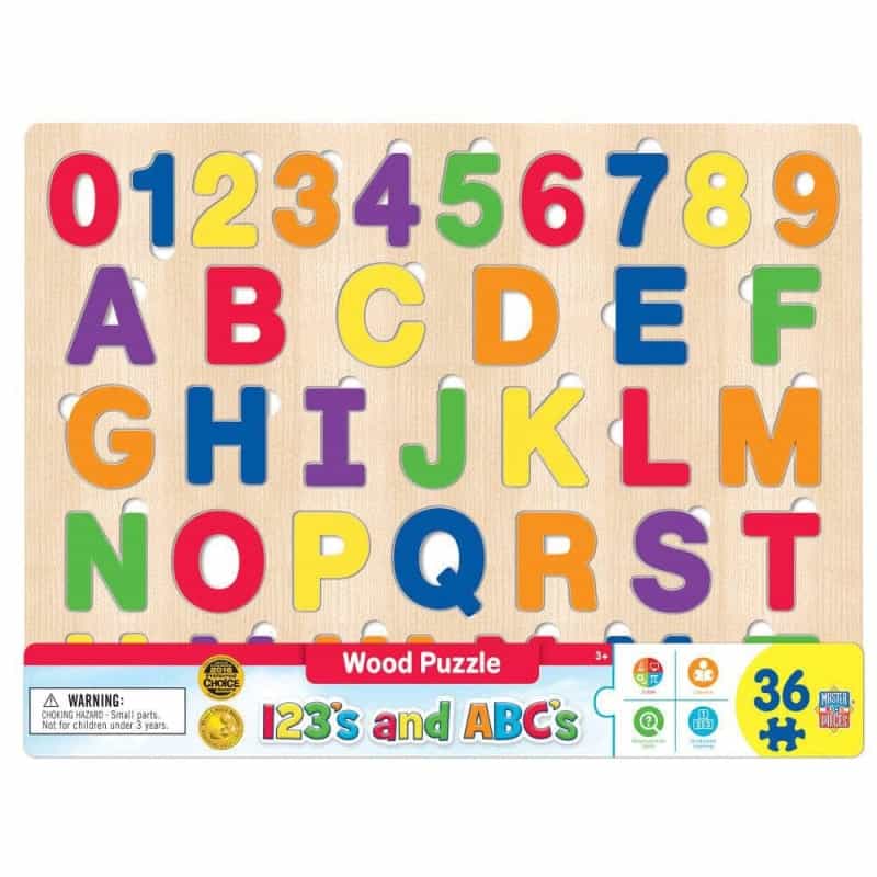 Educational - ABC 123 36 Piece Wood Puzzle