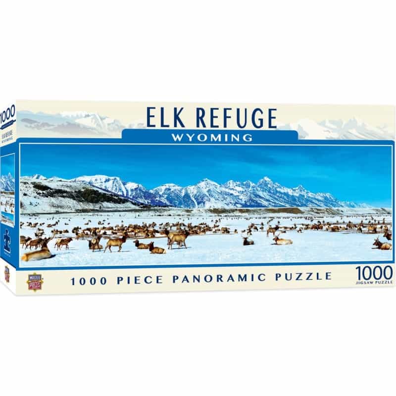 American Vista Panoramic - Elk Refuge 1000 Piece Puzzle