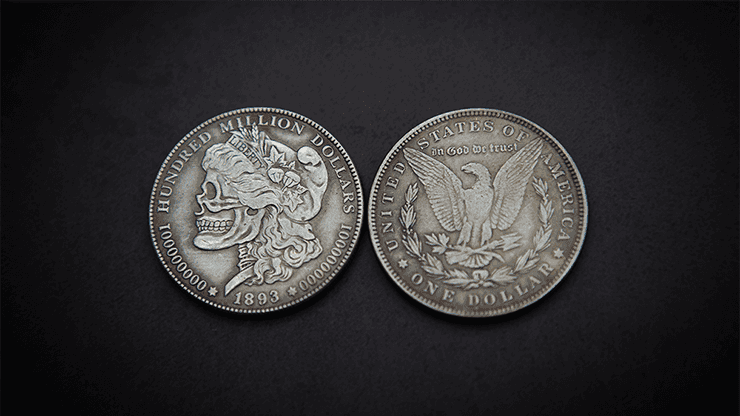 Morgan Skull Head Coin By Men Zi Magic