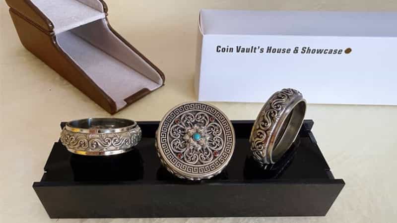 Coin Vault Case And Display Set (Brown)