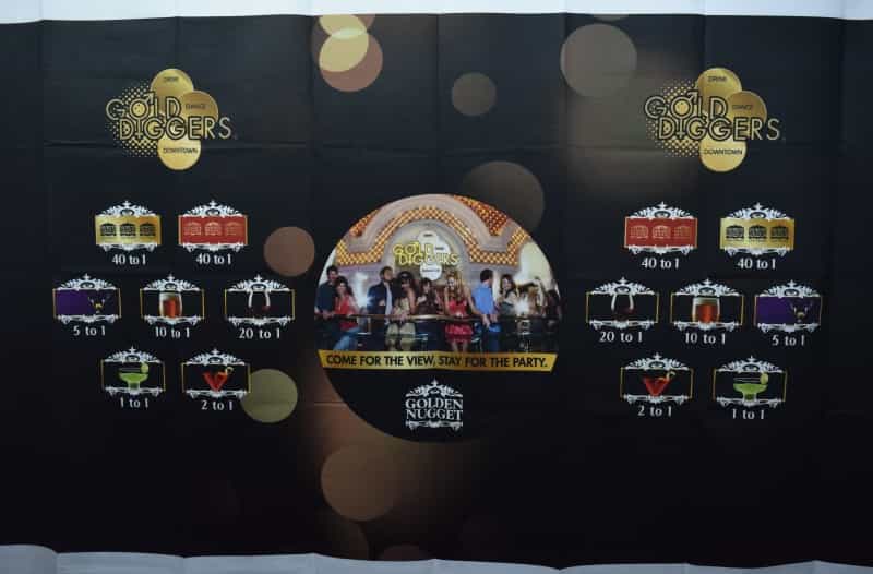 Golden Nugget Casino Las Vegas Nevada Prize Wheel Gold Diggers Layout
