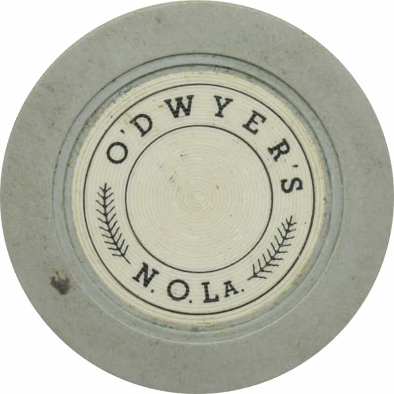O'dwyer's Illegal Casino New Orleans Louisiana Grey Roulette Chip