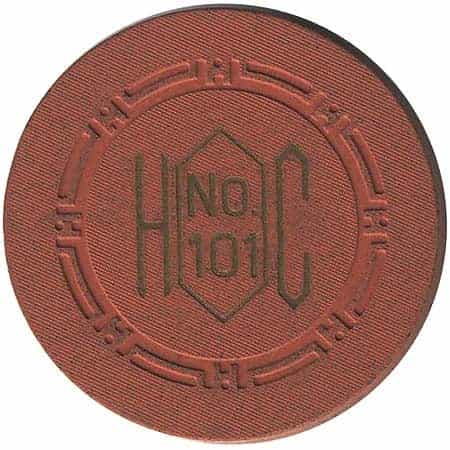 Harold's Club Casino Reno Nevada No. 101 Chip Dark Pink 1950s