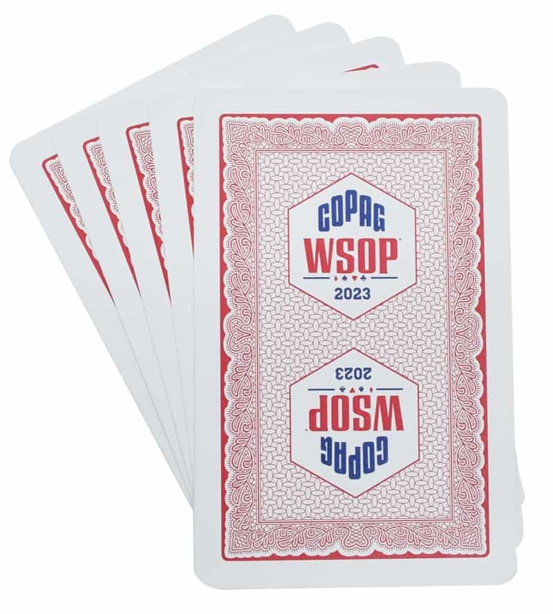 Copag Wsop 2023 New Red 100% Plastic Playing Cards - Narrow Size (Bridge)