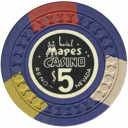 Mapes Casino Reno Nevada $5 Chip 1957