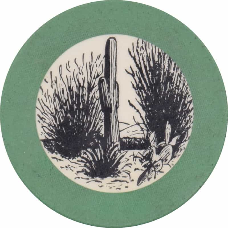 Desert Inlay Green Crest And Seal Generic Casino Poker Chip