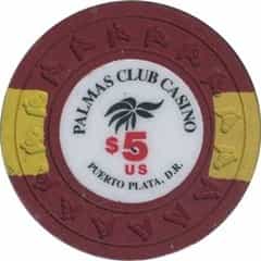 Palmas Club Casino $5 Chip Puerto Plata, Dominican Republic