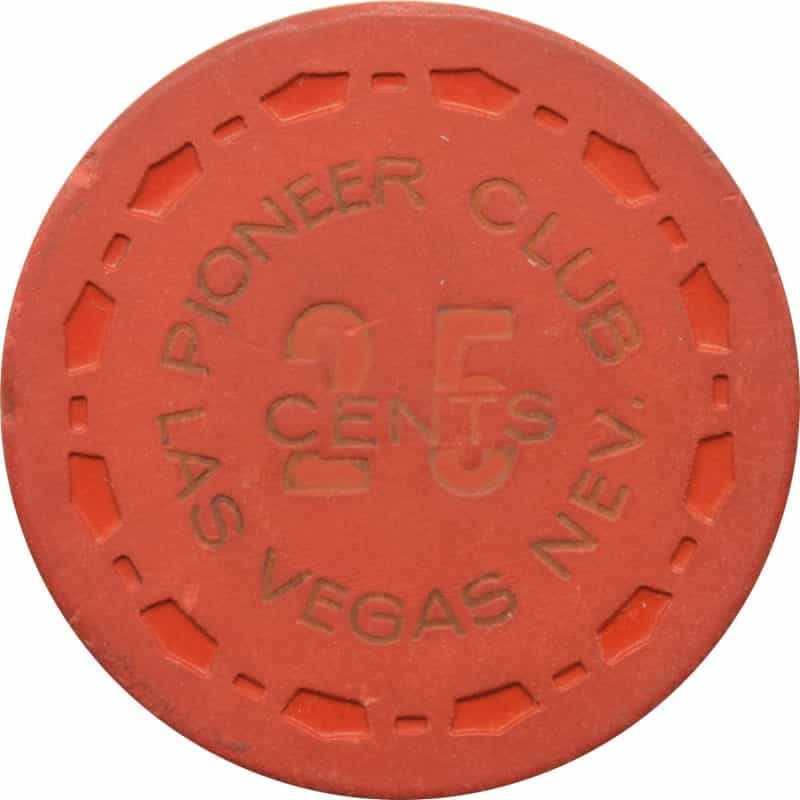 Pioneer Club Casino Las Vegas Nevada 25 Cent Chip 1950s