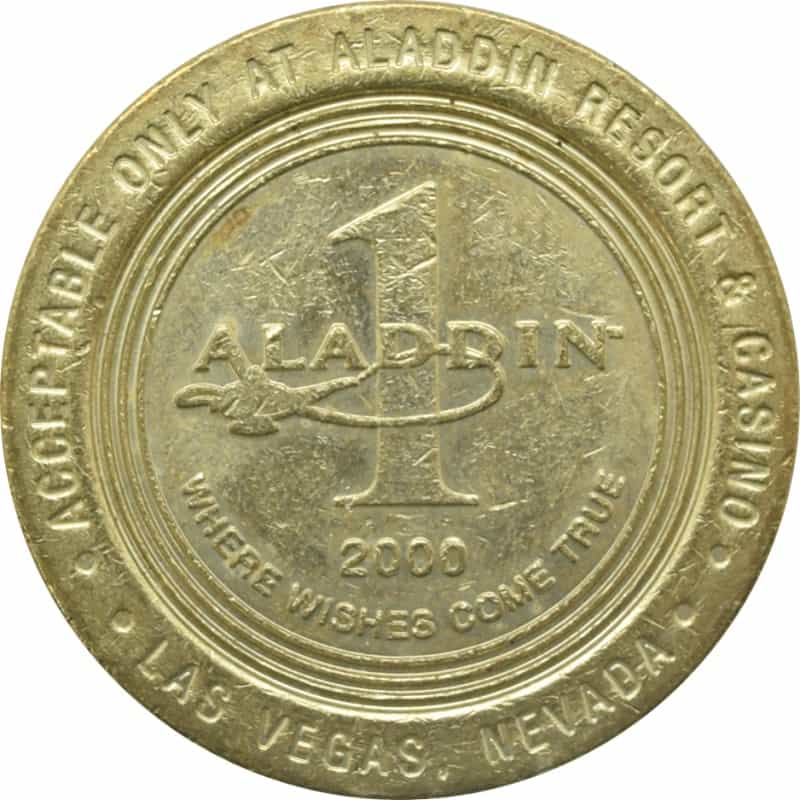 Aladdin Casino Las Vegas Nevada $1 Token 2000