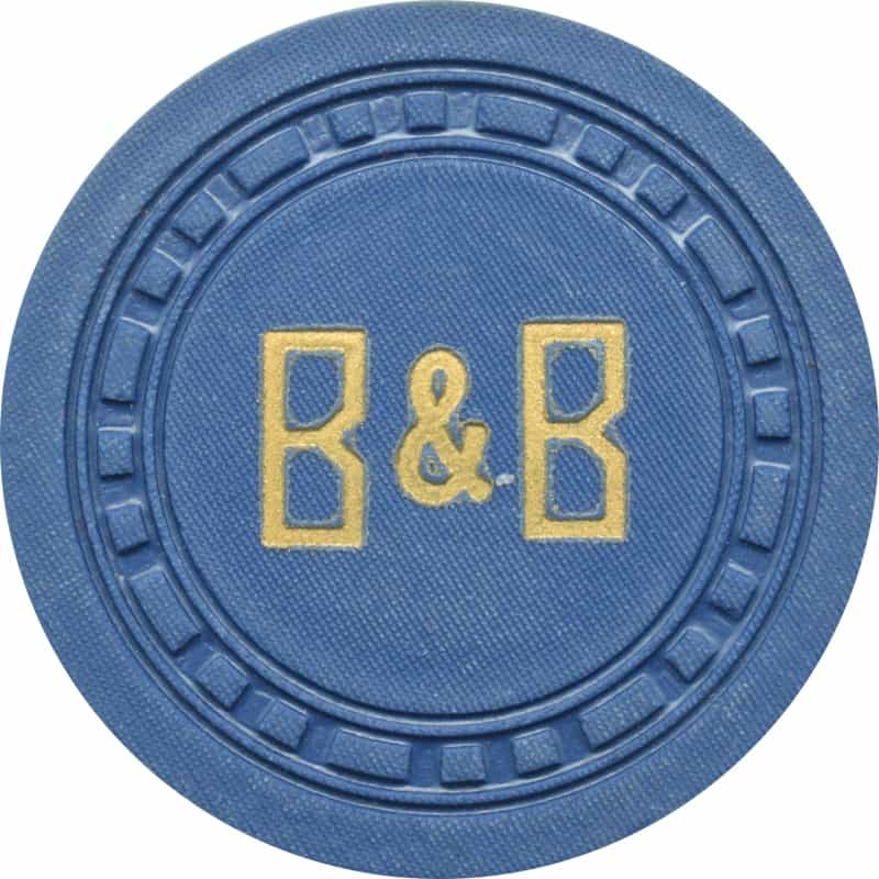 B & B Card Room Casino Bakersfield California $1 Chip
