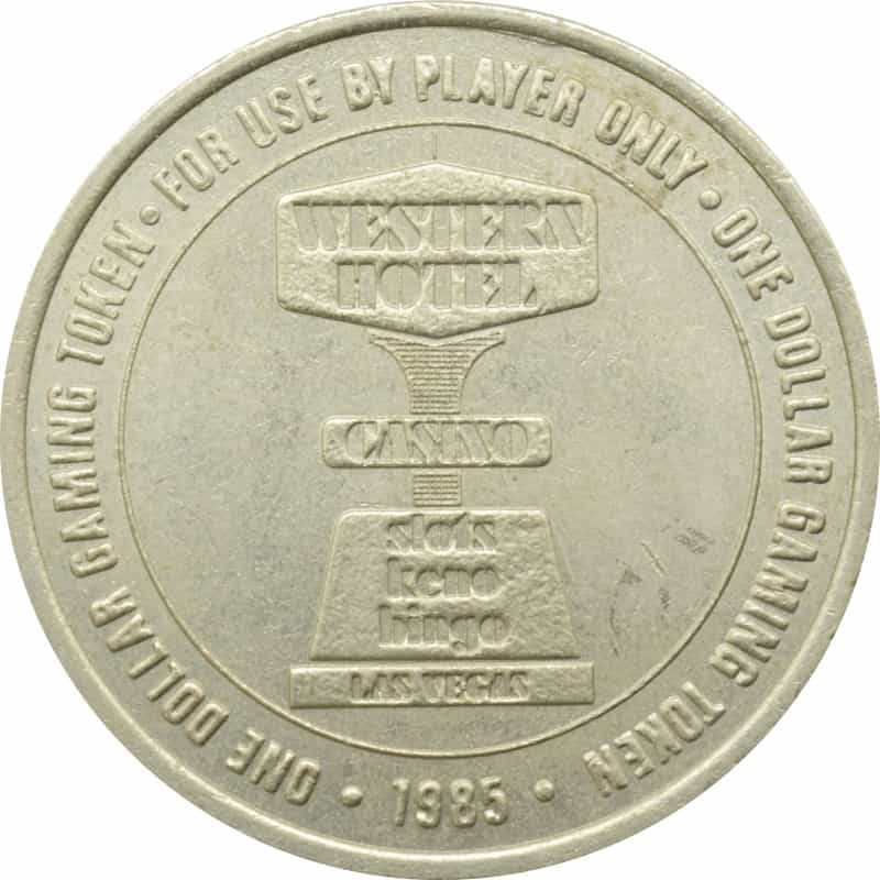 Western Casino Las Vegas Nevada $1 Token 1985