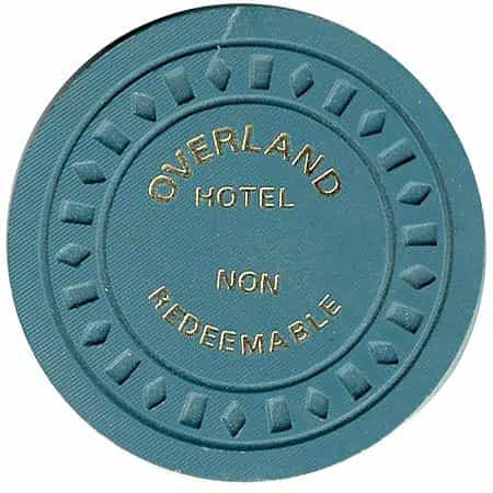 Overland Hotel Casino Reno Nevada $1 Non-Redeemable Chip 1970s
