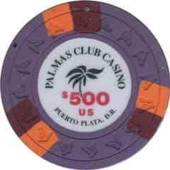 Palmas Club Casino $500 Chip Puerto Plata, Dominican Republic