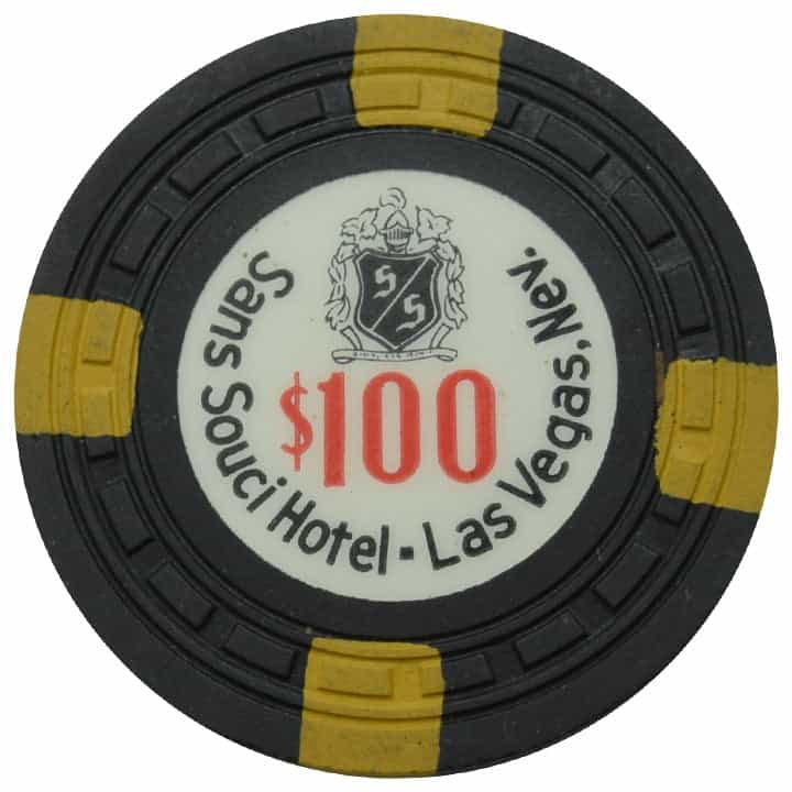 Sans Souci Casino Las Vegas Nevada $100 Chip 1957