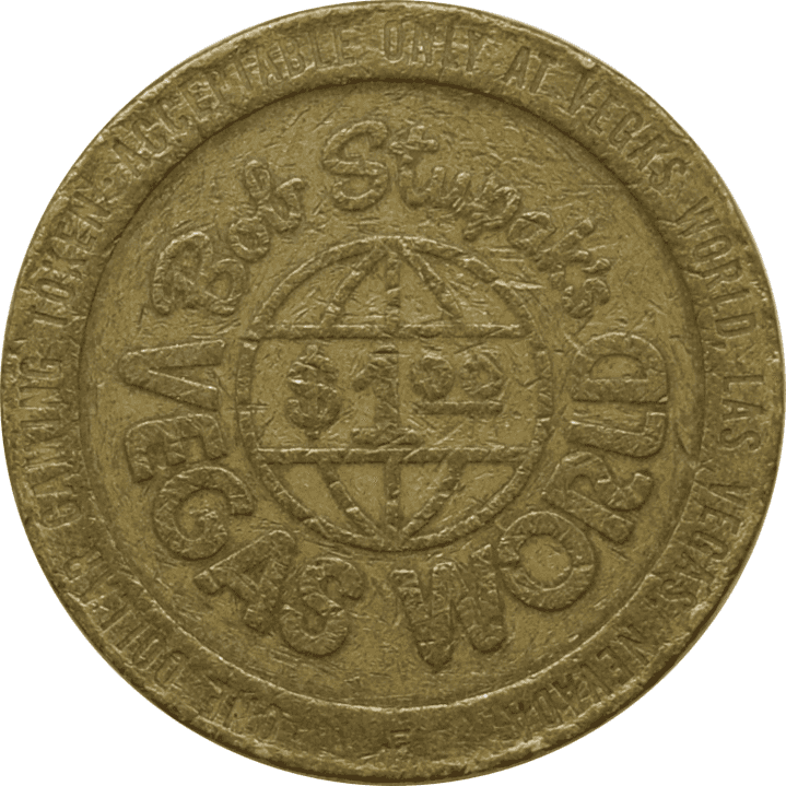 Vegas World Casino Las Vegas Nevada $1 Token 1979