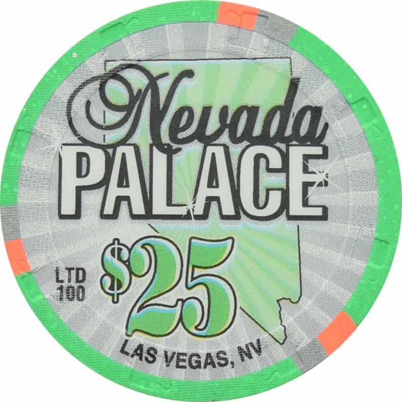 Nevada Palace Casino Las Vegas Nevada $25 25Th Anniversary Chip 2004