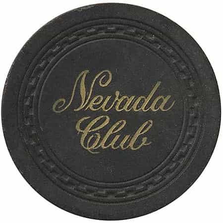 Nevada Club Casino Lake Tahoe Nevada Black Chip 1940s