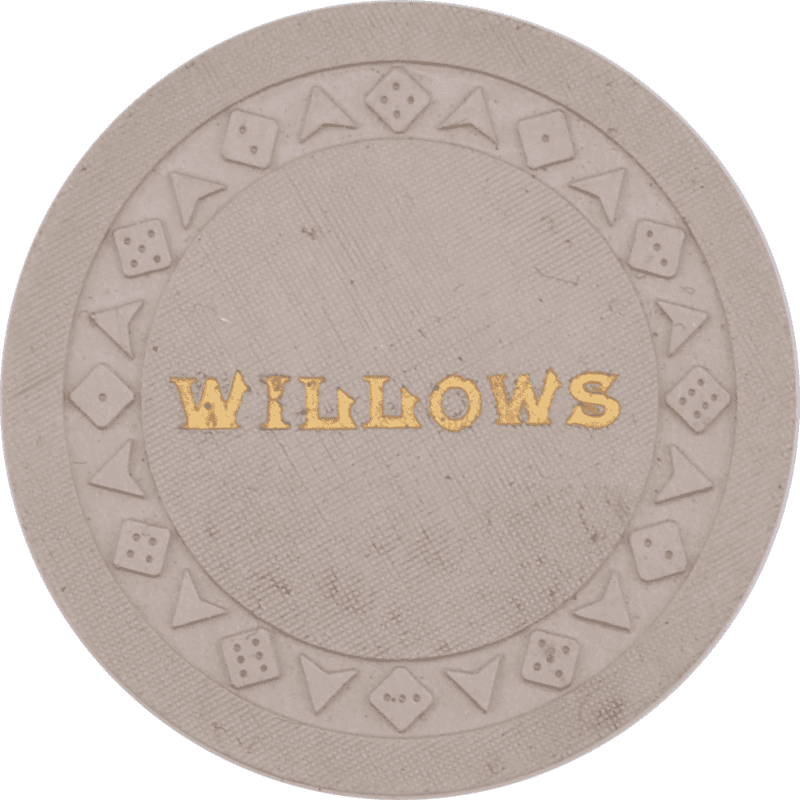 Willows Casino Reno Nevada $5 Faded Chip 1953