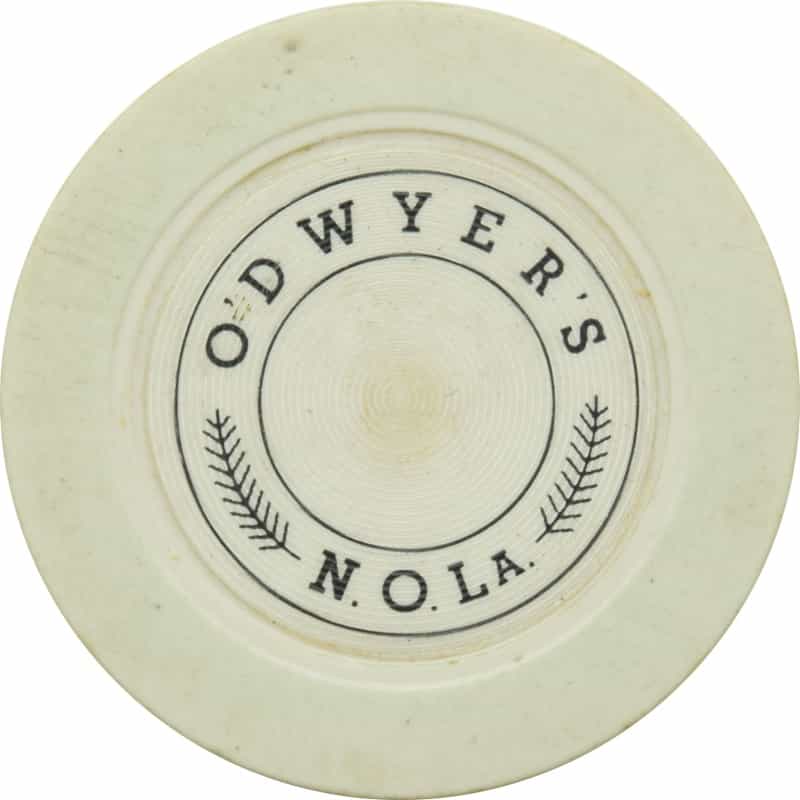 O'dwyer's Illegal Casino New Orleans Louisiana White Roulette Chip