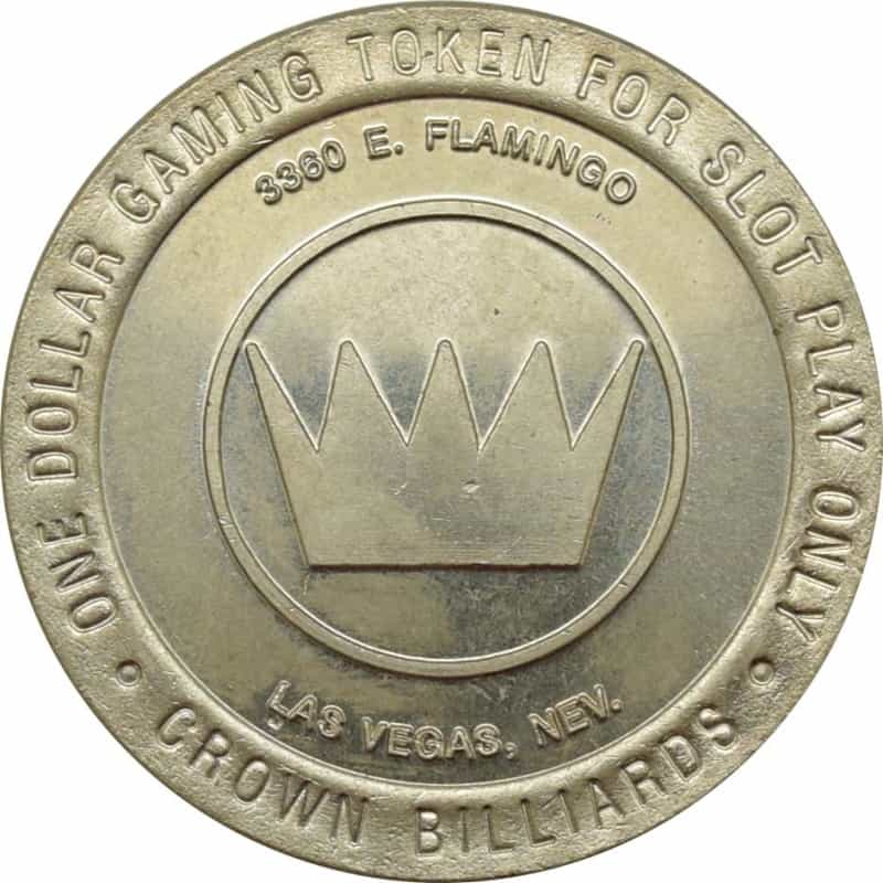 Crown Billiards (And Sports Bar) Las Vegas Nevada $1 Token 1996