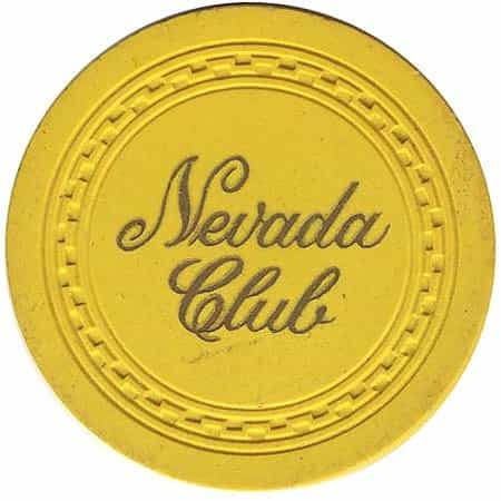 Nevada Club Casino Lake Tahoe Nevada Yellow Chip 1940s