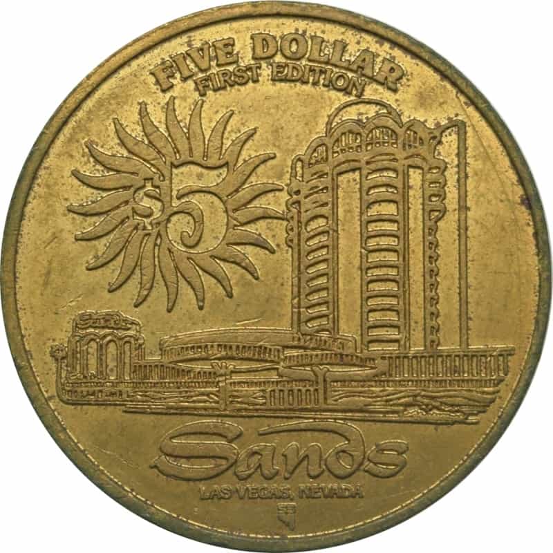 Sands Casino Las Vegas Nevada $5 35Th Anniversary Token 1987