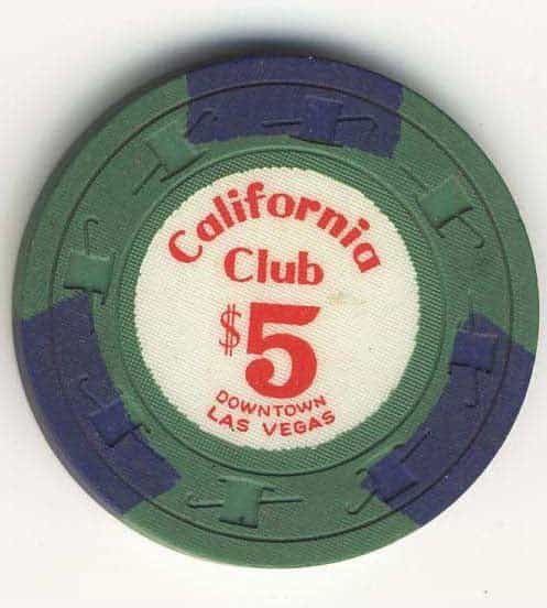 California Club Casino Las Vegas Nevada $5 Chip 1961