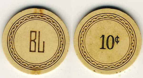 Fred's Bar Casino Pahrump Nevada 10 Cent Chip 1948