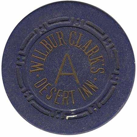 Desert Inn Wilbur Clark's Casino Las Vegas Nevada Navy A Roulette Chip 1958