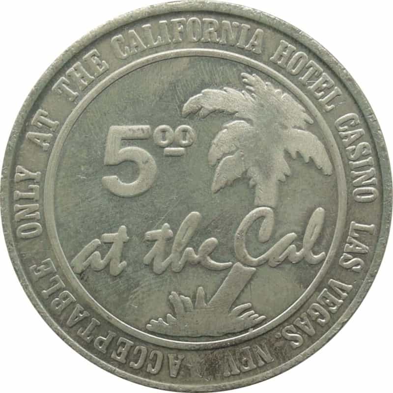 California Hotel Casino Las Vegas Nevada $5 Token 1987