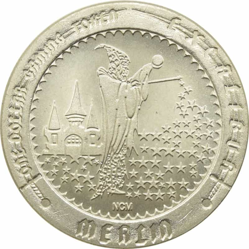 Excalibur Casino Las Vegas Nv $1 Merlin Token 1990