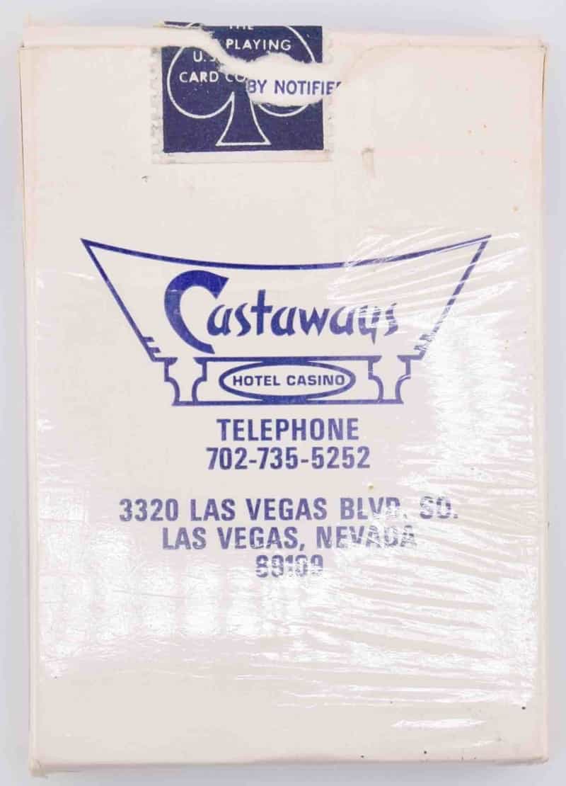 Castaways Casino Las Vegas Used Blue Deck Of Playing Cards